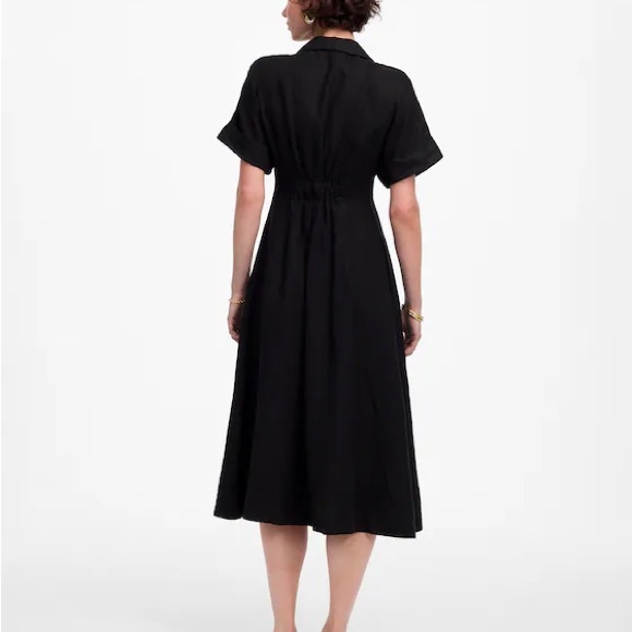 Madewell Pleated Linen Midi Shirtdress - Picture 4 of 12